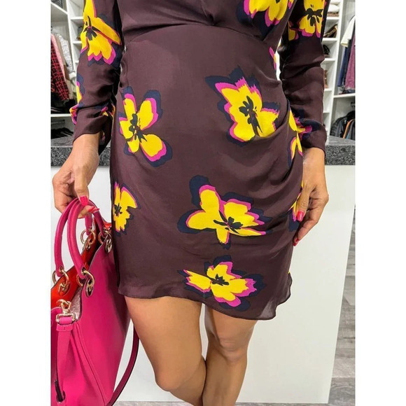 A.L.C. Floral Maroon Grace Mini Dress $495 - Picture 5 of 14